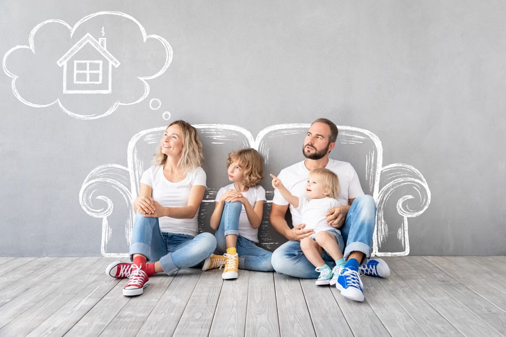 Familie im Haus