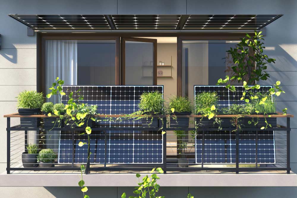 PV-Anlage auf einem Balkon