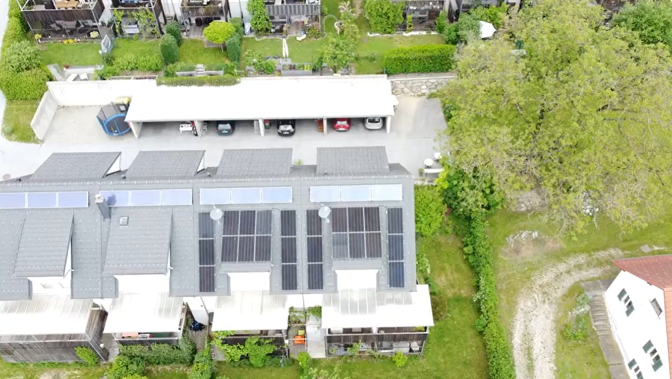 Drohnenvideo Montage Photovoltaikanlage